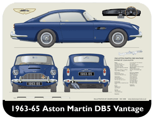 Aston Martin DB5 Vantage 1963-65 Place Mat, Medium